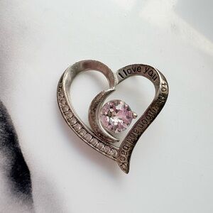 925 Sterling Silver “I love you to the moon and back” pendant